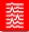 ícone vermelho com ondas desenhadas em branco